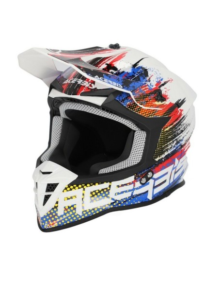 Casco Acerbis Linear 22-06 Blanco/Azul/Rojo