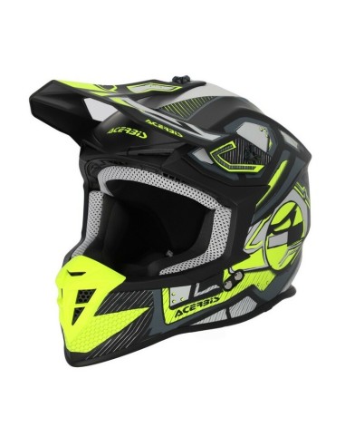 Casco Acerbis Linear 22-06 Negro/Amarillo Flúor