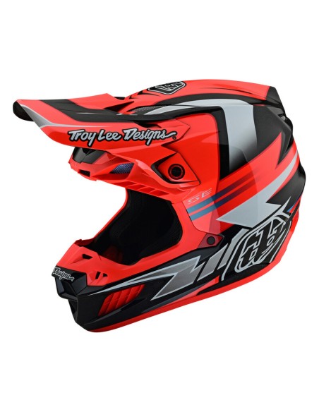 Casco Troy Lee Designs SE5 ECE Composite Rojo Fluo