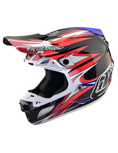 Casco Troy Lee Designs SE5 ECE Composite Rojo/Blanco