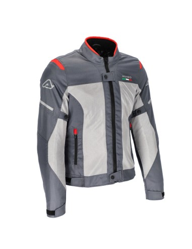 Chaqueta Mujer Acerbis CE On Road Ruby Gris/Rojo