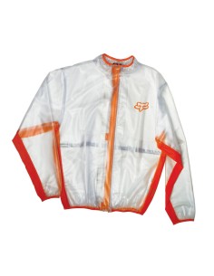 Chubasquero Transparente Fox Fluid MX Naranja