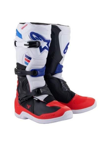 Botas Alpinestars Tech 3 Blanco/Rojo/Azul
