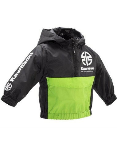 Chubasquero Bebé Kawasaki Negro/Verde