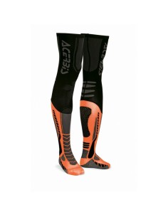 Medias Altas Acerbis X-Leg Pro Negro/Naranja