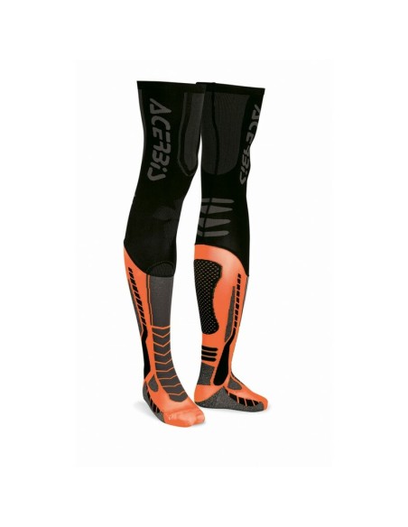 Medias Altas Acerbis X-Leg Pro Negro/Naranja