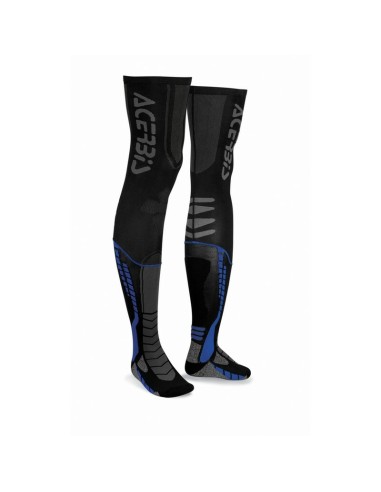 Medias Altas Acerbis X-Leg Pro Negro/Azul