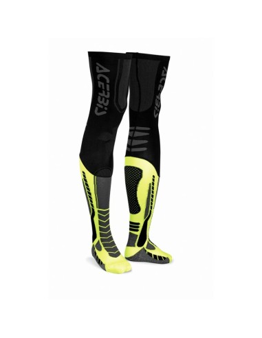 Medias Altas Acerbis X-Leg Pro Negro/Amarillo