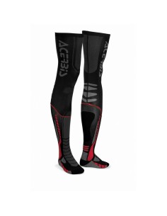 Medias Altas Acerbis X-Leg Pro Negro/Rojo