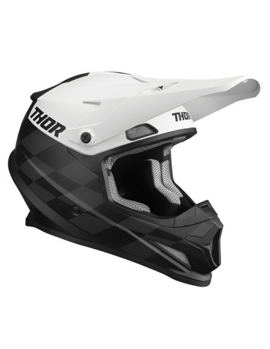 Casco Thor Sector Birdrock Negro/Blanco