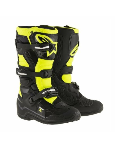 Botas Infantiles Alpinestars Tech 7 S Negro/Am.Fluor