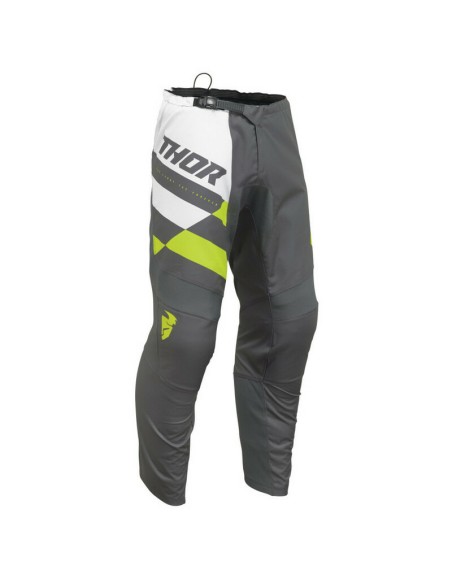 Pantalón Thor Sector Checker Gris/Amarillo Fluo