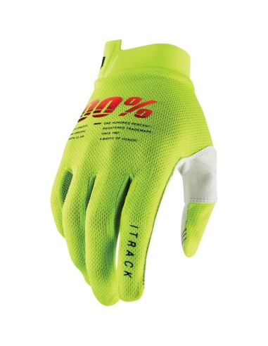 Guantes 100% Itrack Amarillo Fluor