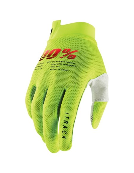 Guantes 100% Itrack Amarillo Fluor