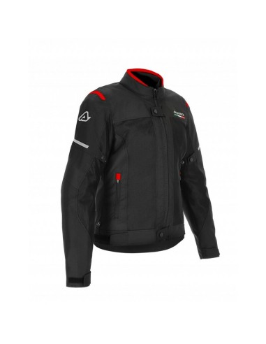 Chaqueta Mujer Acerbis CE On Road Ruby Negro/Rojo