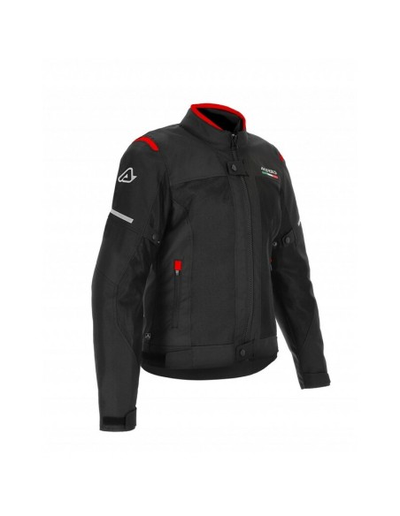 Chaqueta Mujer Acerbis CE On Road Ruby Negro/Rojo