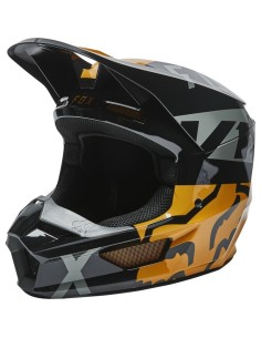 Casco Infantil Fox V1 Skew Negro/Oro S
