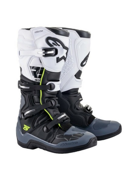 Botas Alpinestars Tech 5 Negro/Gris Oscuro/Blanco