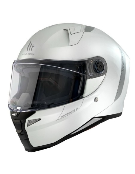 Casco MT Revenge 2 S Solid Gloss Blanco