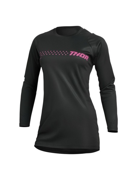 Jersey Mujer Thor Sector Mininal Negro/Rosa