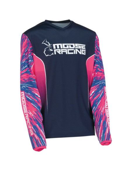 Jersey Infantil Moose Racing Agroid Rosa/Azul