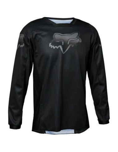 Jersey Infantil Fox 180 Blackout Negro/Negro