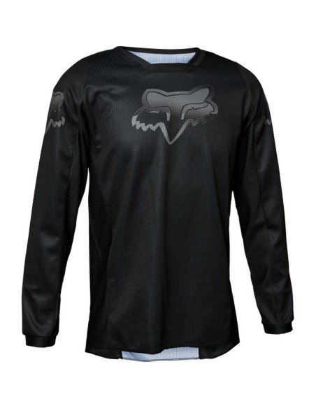 Jersey Infantil Fox 180 Blackout Negro/Negro