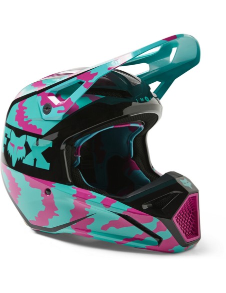 Casco Infantil Fox V1 NukLR Turquesa