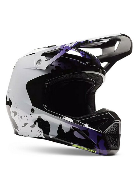 Casco Infantil Fox V1 Morphic Negro/Blanco
