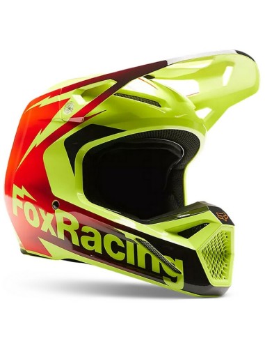 Casco Infantil Fox V1 Statk Rojo/Amarillo