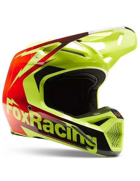 Casco Infantil Fox V1 Statk Rojo/Amarillo
