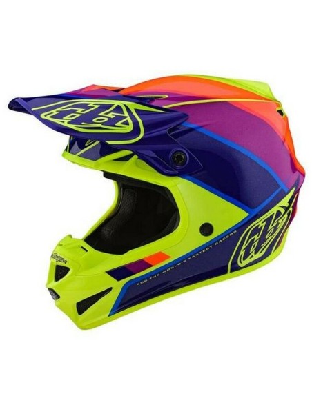 Casco Troy Lee Polyacrylite Beta Amarillo/Morado