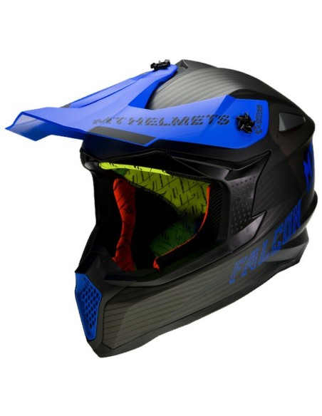 Casco MT Falcon System Matt Negro/Azul