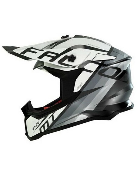 Casco MT Falcon THR Matt Negro/Blanco/Gris