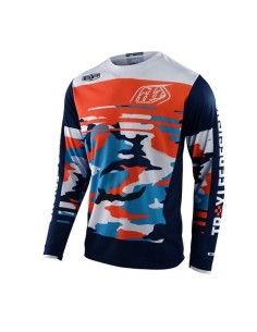 Jersey Troy Lee Designs GP Formula Camuflaje Azul