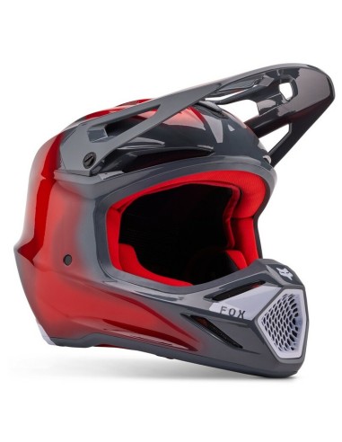 Casco Fox V3 Volatile Gris/Rojo
