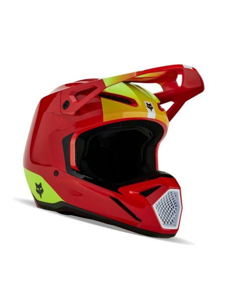 Casco Infantil Fox V1 Ballast Rojo Fluor