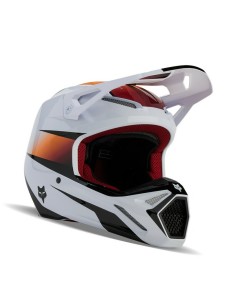 Casco Infantil Fox V1 Flora Blanco/Negro