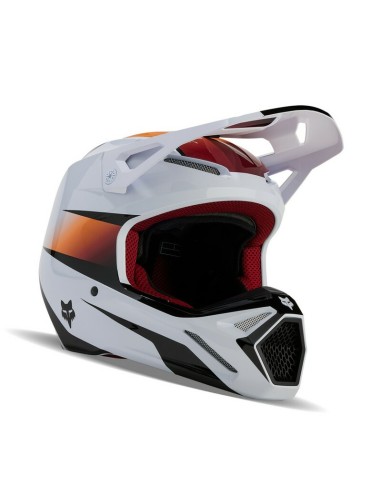 Casco Infantil Fox V1 Flora Blanco/Negro
