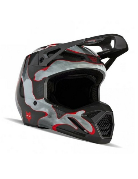 Casco Infantil Fox V1 Atlas Gris/Rojo