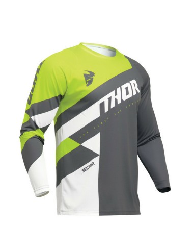 Jersey Thor Sector Checker Gris/Amarillo Fluo