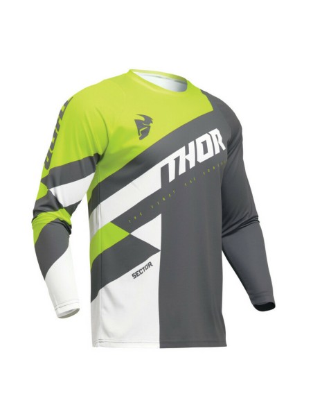 Jersey Thor Sector Checker Gris/Amarillo Fluo
