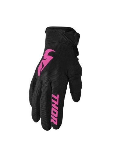 Guantes Mujer Thor Sector Negro/Rosa