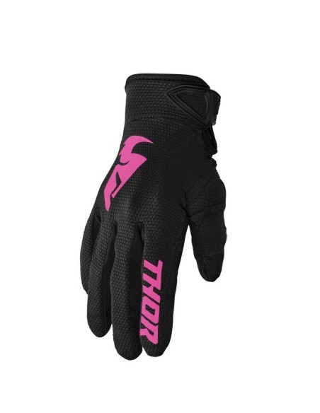 Guantes Mujer Thor Sector Negro/Rosa