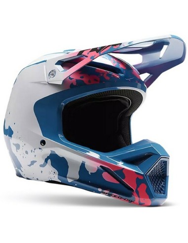 Casco Fox V1 Morphic Azul/Rosa