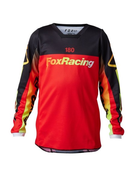 Jersey Infantil Fox 180 Statk Rojo Fluor
