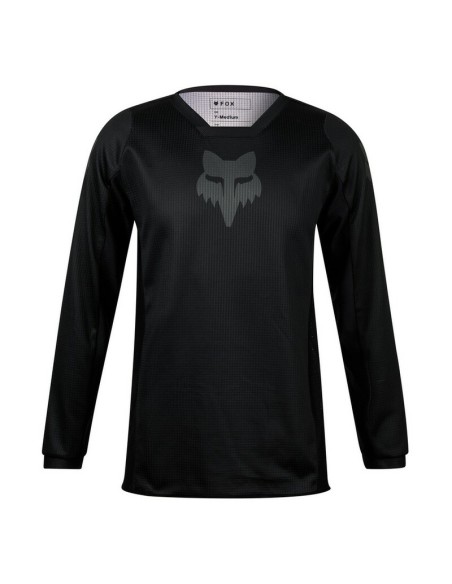 Jersey Infantil Fox 180 Blackout Negro/Negro