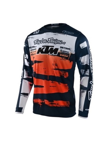 Jersey Troy Lee Designs GP Brushed Azul Marino/Naranja