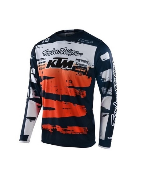 Jersey Troy Lee Designs GP Brushed Azul Marino/Naranja
