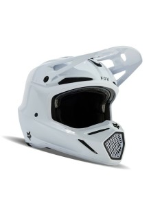 Casco Fox V3 RS Carbon Solid Blanco